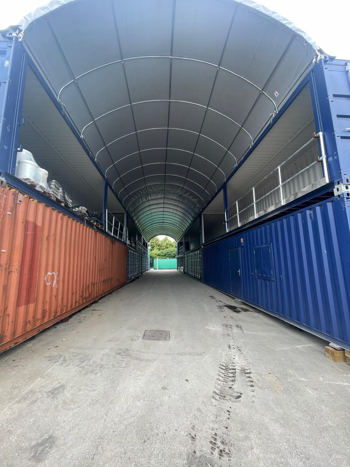 3x 20x20 installed back to back stacked on 2 containers high