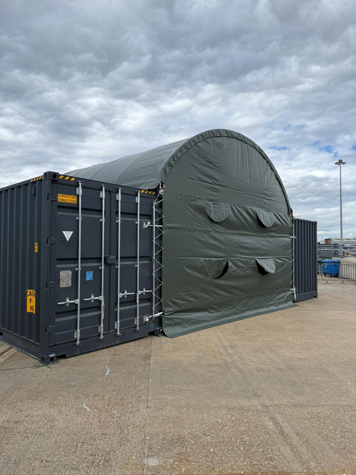 A Successful Installation of a 20x20 Container Canopy in Ashton, UK