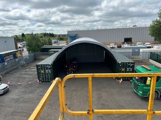 Elevating efficiency: 33x40 Container Canopy Installation Project