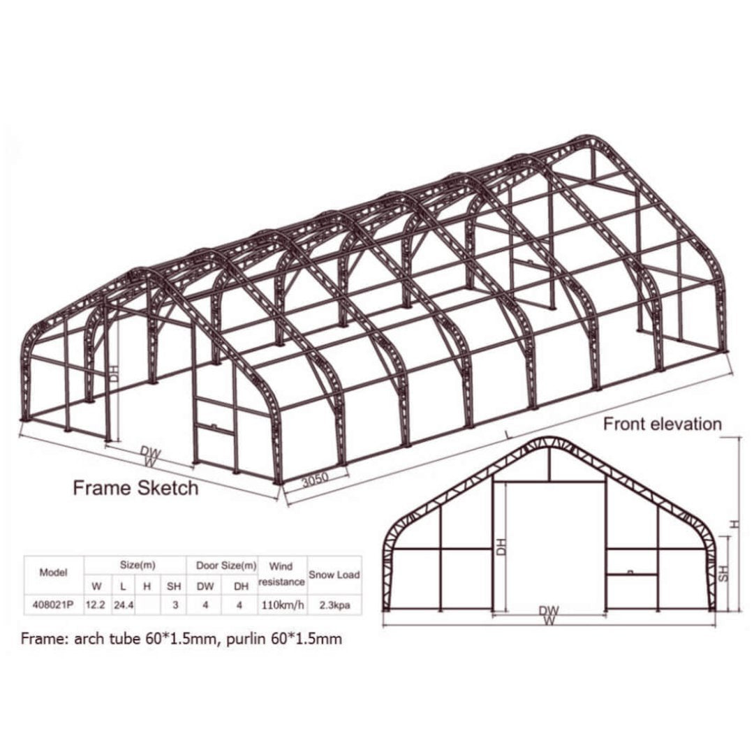 40ft Series - Industrial Storage Tent