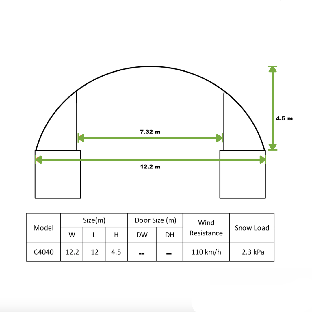 Double Truss 40ft Series Container Canopy