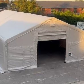 33x60x17 Steel Storage Tent Installation for Jordan Timber Ltd