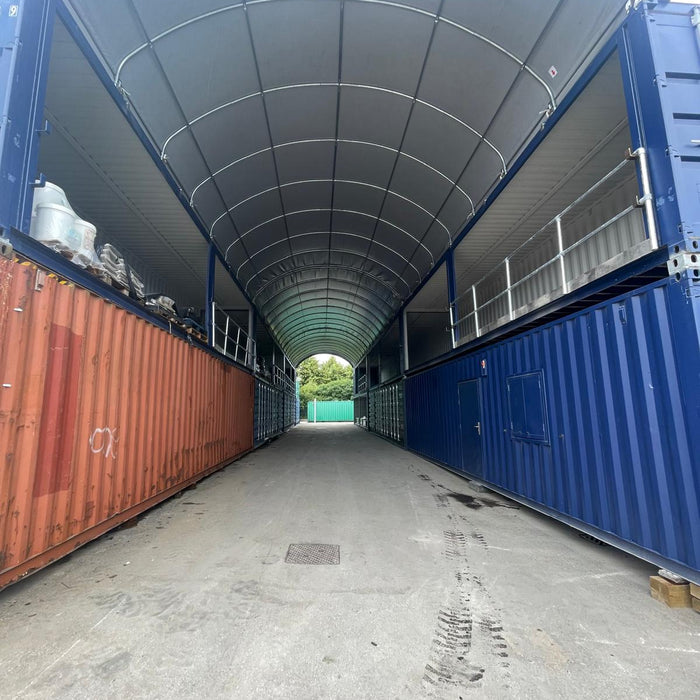 3x 20x20 installed back to back stacked on 2 containers high