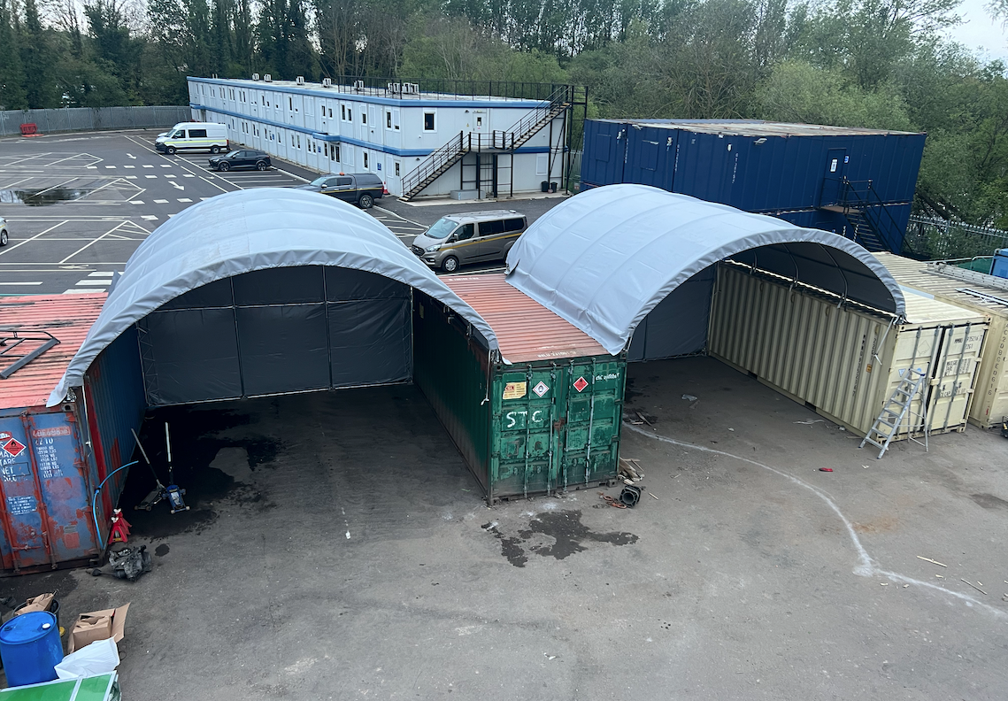 TechJoint Project: Swift Installation of Custom 20x20ft Container Canopies by Varna US