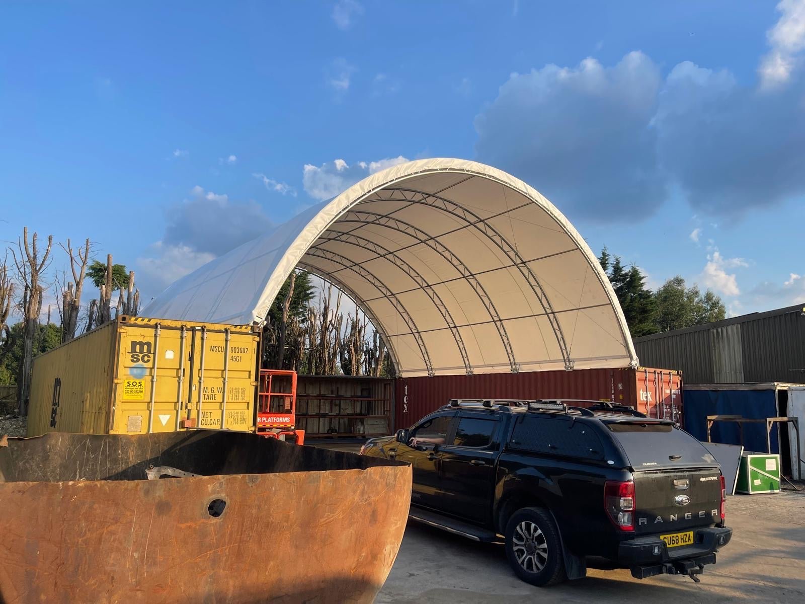 A Successful 40x40 Double Truss Steel Building Installation in West Sussex for Darren