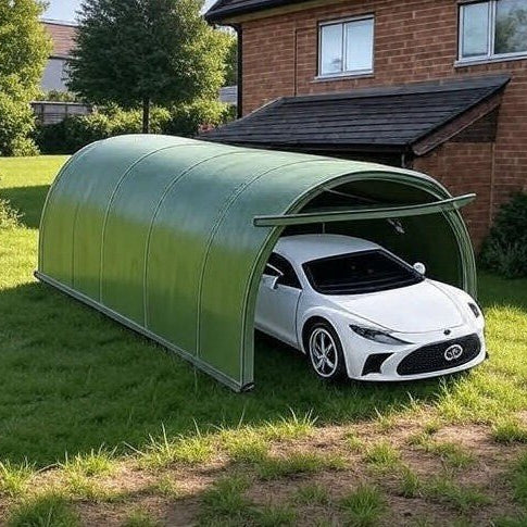 Carport beside a house