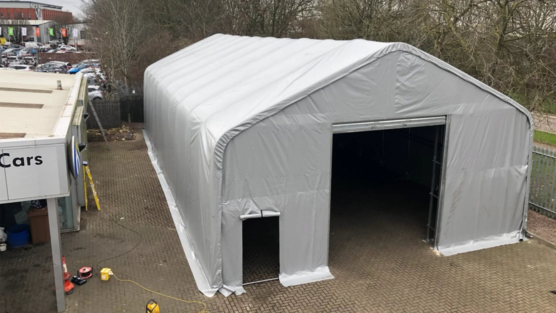 Volkswagen's Winter Double Truss Storage Tent Project by  Varna Buildings