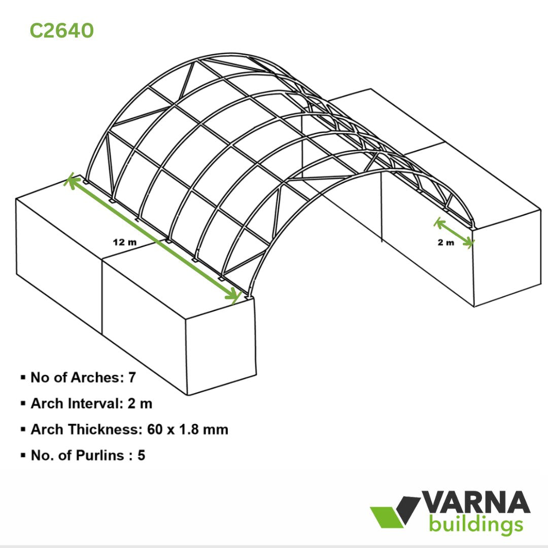 Durable Container Shelter: 26x40 Dimensions for Sturdy Coverage