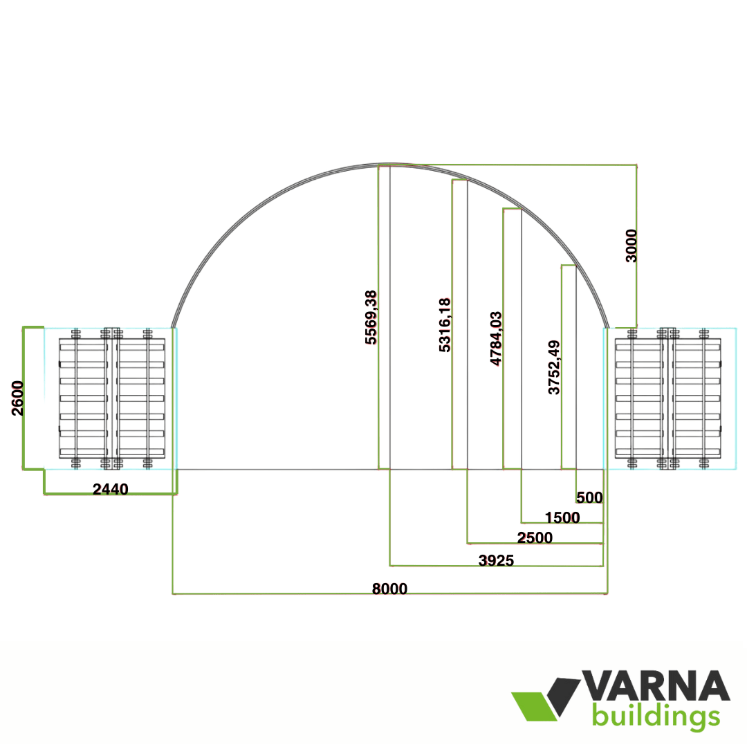 Durable Container Shelter: 26x40 Dimensions for Sturdy Coverage