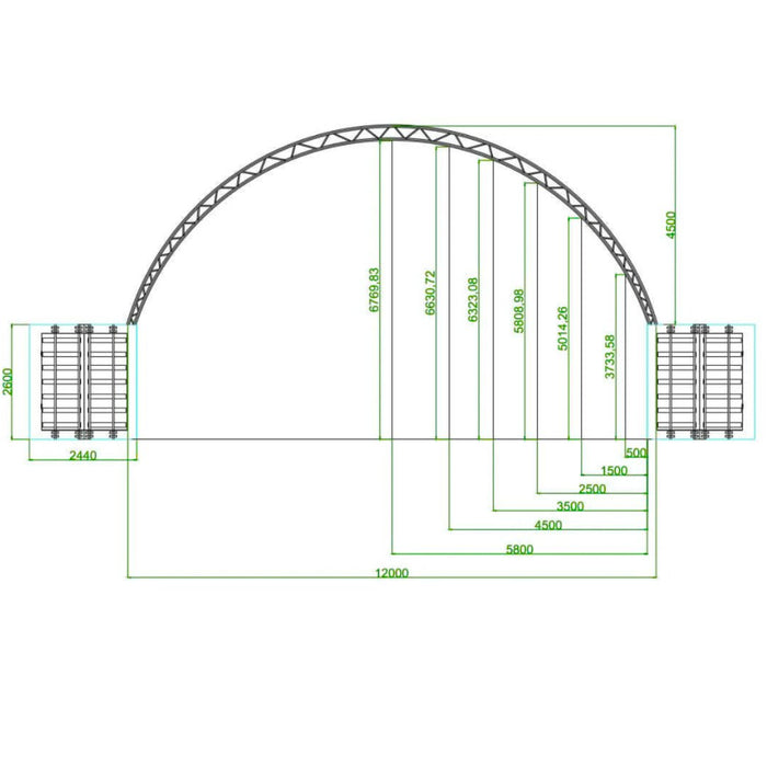 40x40ft Double Truss Container Canopy