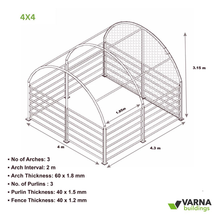 4x4 Metre Livestock shelter Tent