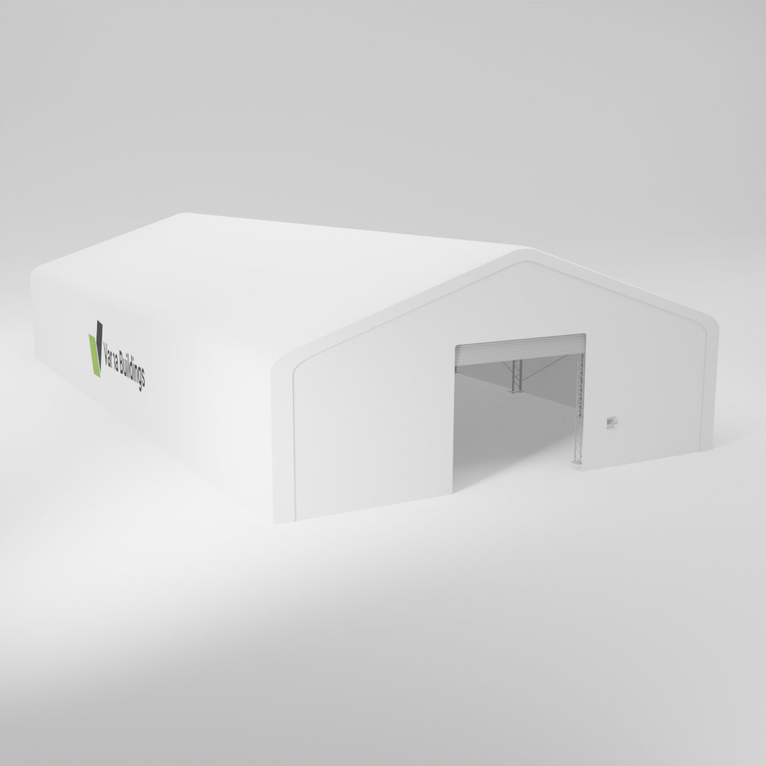 Robust Storage Tent: Spanning 50ft x 100ft x 23ft Dimensions for Dependable Shelter