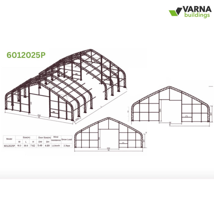 60x120x25ft - Industrial Storage Tent
