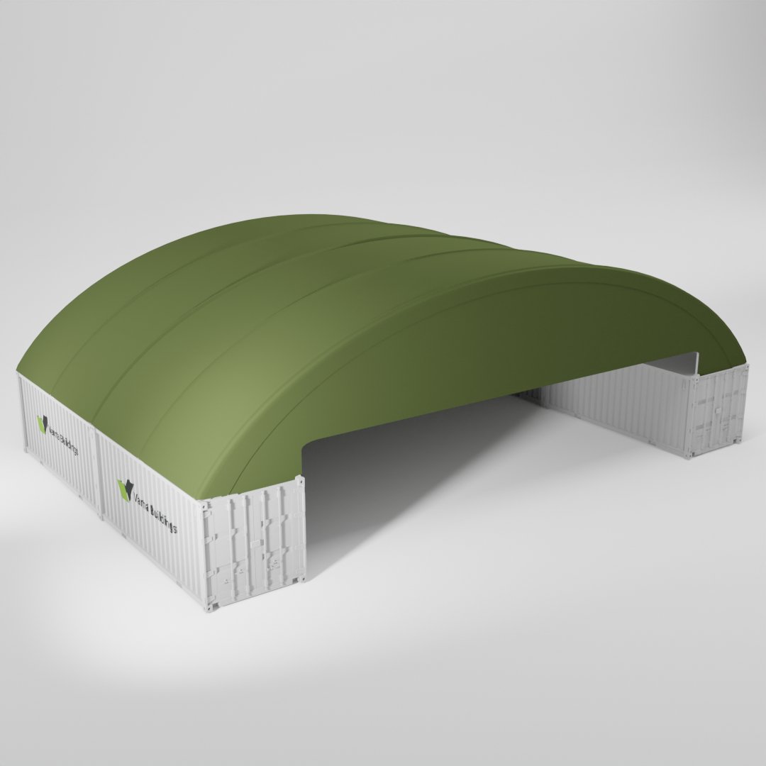 Double Truss 40x60 Container Shelter - Varna Buildings
