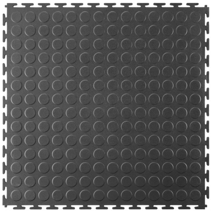 Industrial Floor Tile | Raised Disc | 7h x 500w x 500d mm | Pack of 4 | Graphite