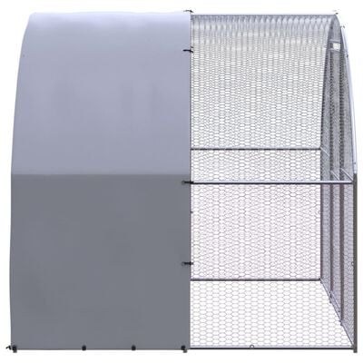 vidaXL Outdoor Chicken Coop 3x2x2 m Galvanised Steel