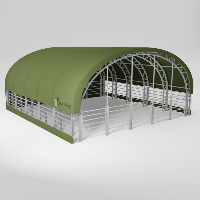 Spacious 12x12 Metre Livestock Shelter Tent in Outdoor Setting